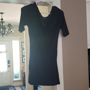 Navy tunic length top